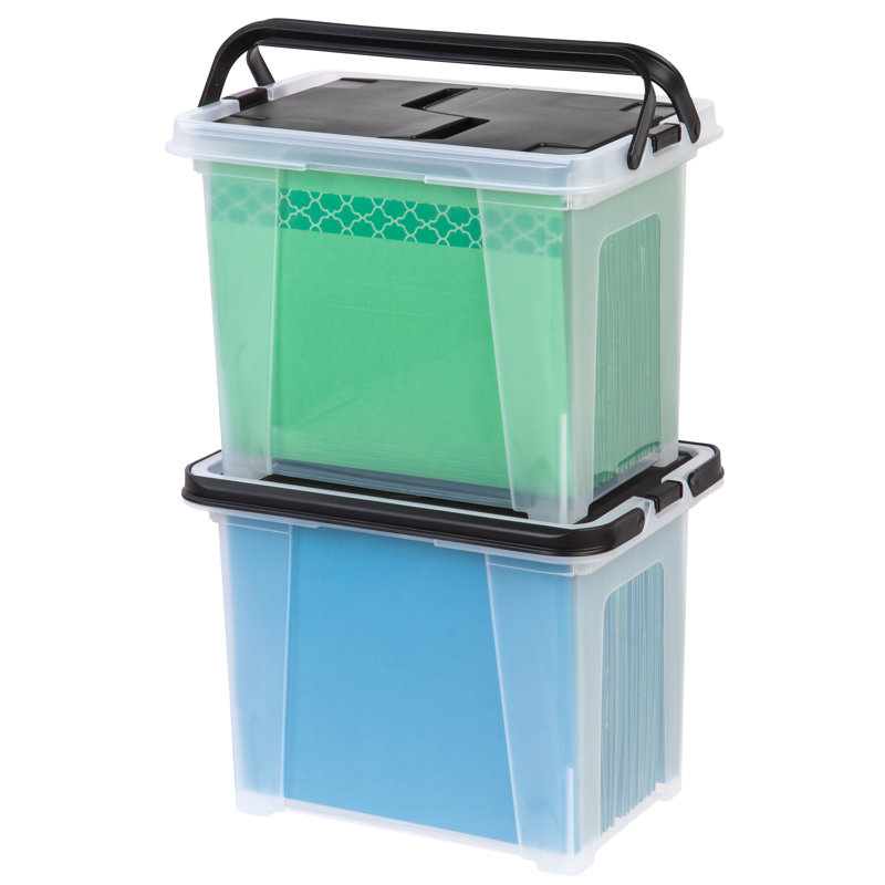 IRIS Letter Size Portable Wing Lid File Box & Reviews Wayfair